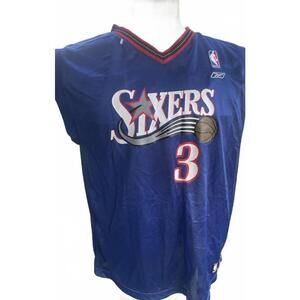 VTG Reebok NBA 76ers Allen Iverson Jersey Men’s XL 18–20 #3 Philadelphia Y2K